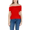 Only Red Polyester Sweater In Red