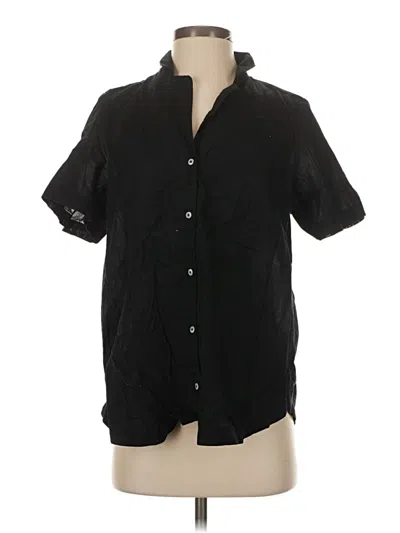 Pre-owned Only Short Sleeve Button Down Shirt In Black