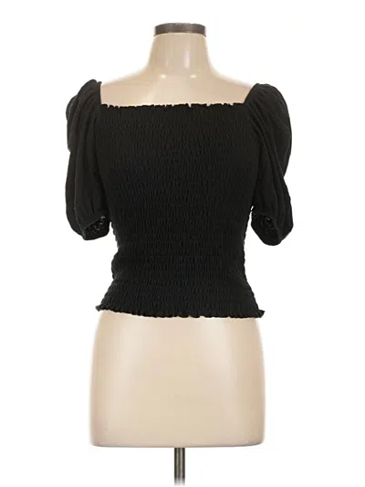 Pre-owned Only Short Sleeve Top Black Sweetheart Neckline Tops