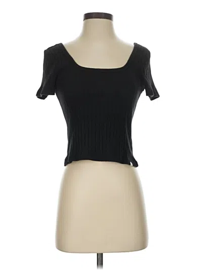 Pre-owned Only Short Sleeve Top Black Sweetheart Neckline Tops
