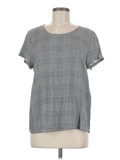 Pre-owned Only Short Sleeve Top Gray Square Neckline Tops