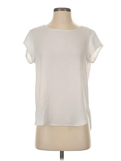 Pre-owned Only Short Sleeve Top Ivory Crew Neck Tops In White