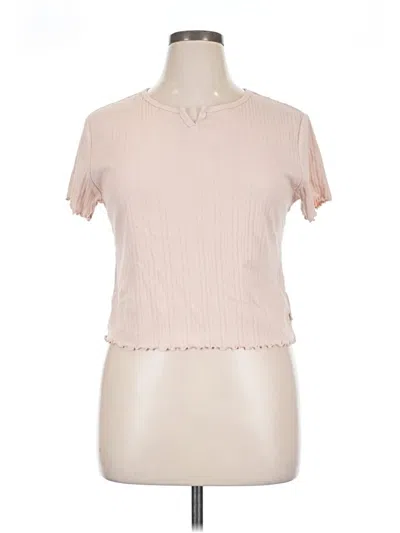 Pre-owned Only Short Sleeve Turtleneck In Pink
