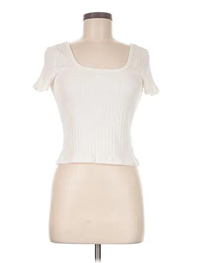 Pre-owned Only Short Sleeve Turtleneck In White