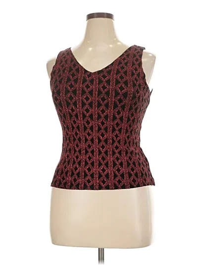 Pre-owned Only Sleeveless Top Burgundy Sweetheart Neckline Tops