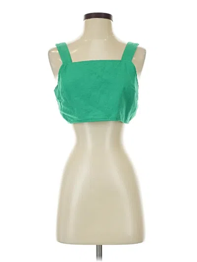 Pre-owned Only Sleeveless Top Green Sweetheart Neckline Tops