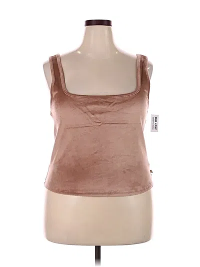 Only Sleeveless Top Tan Scoop Neck Tops In Neutral