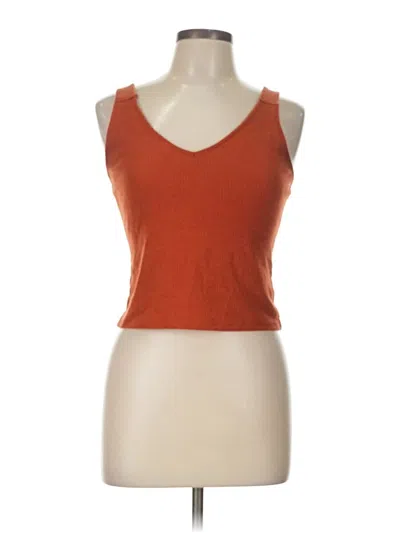 Pre-owned Only Tank Top Orange Halter Neckline Tops