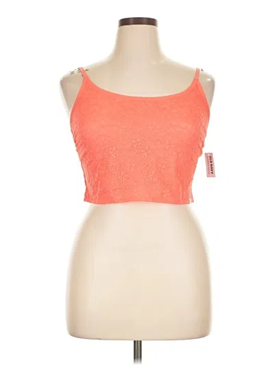 Only Tank Top Orange Strapless Neckline Tops