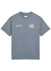 Only The Blind Blue Summit Printed Cotton T-shirt In Gray