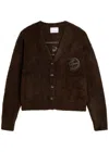Only The Blind Brown Studio Dept. Brushed-knit Cardigan In Brown