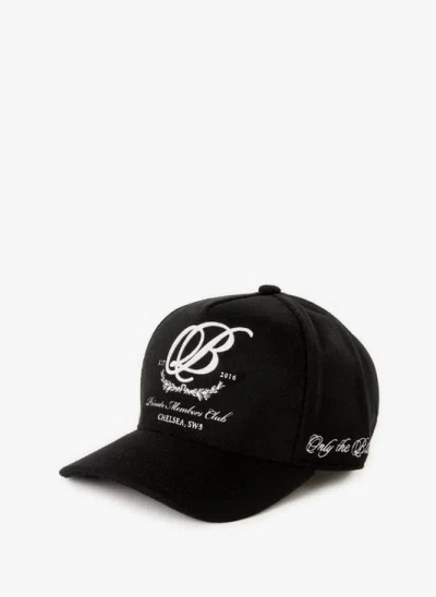Only The Blind Casquette Brodée En Laine In Black