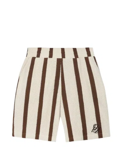 Only The Blind Crochet Rust Shorts In Neutral