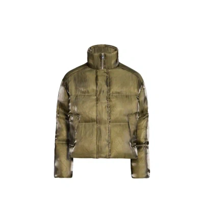 Only The Blind Doudoune Satinée Col Montant In Green