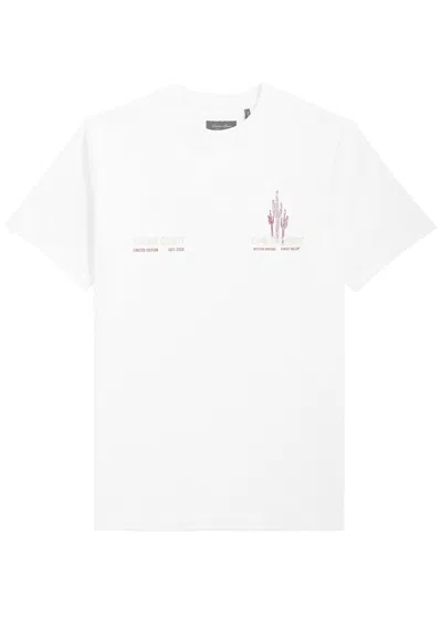 Only The Blind Golden Valley Printed Cotton T-shirt In White