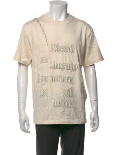 Pre-owned Only The Blind Graphic Print Crew Neck T-shirt In Neutrals