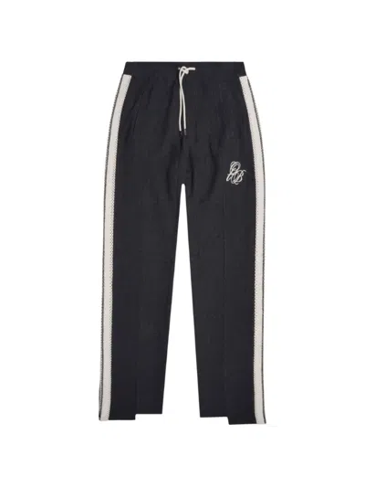 Only The Blind Logo-stripe Track Pants In Black