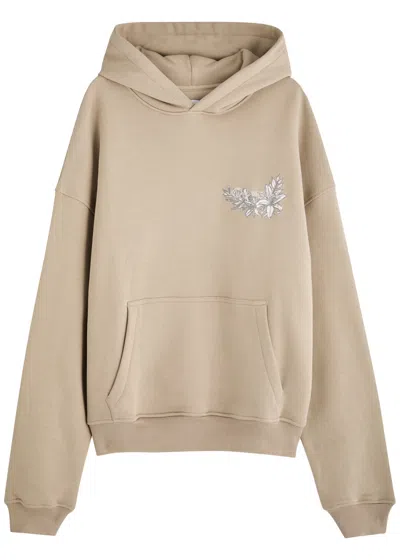 Only The Blind Maison De Fleur Hooded Cotton Sweatshirt In Stone