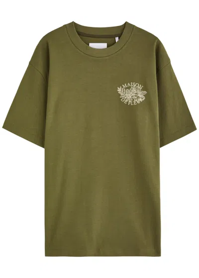 Only The Blind Maison De Fleur Printed Cotton T-shirt In Green