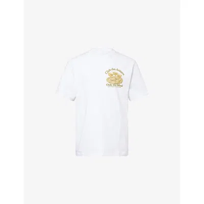 Only The Blind Mens Club Des Artistes Logo-print Cotton T-shirt White