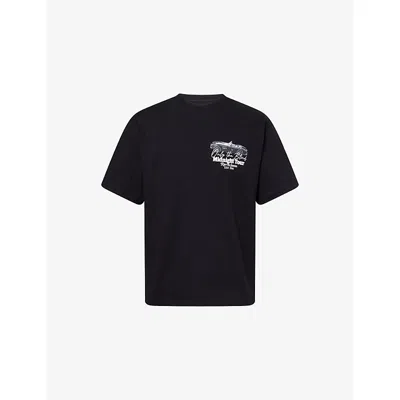 Only The Blind Mens Midnight Tour Print Cotton T-shirt Black