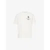 ONLY THE BLIND MENS UNDYED MOTIF-EMBROIDERED SHORT-SLEEVE COTTON-JERSEY T-SHIRT