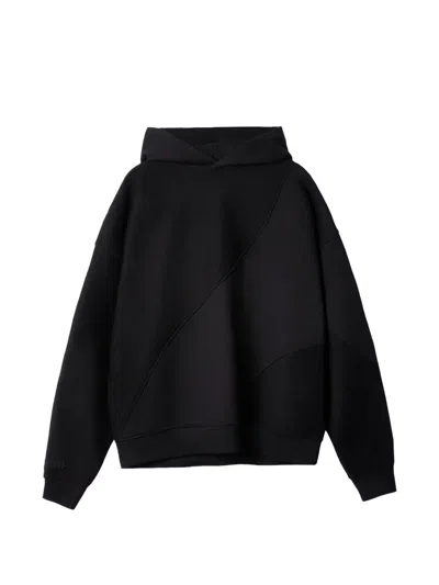 Only The Blind Split Cut And Sew Hoodie In Black