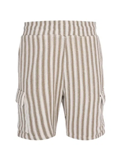 Only The Blind Striped Cargo Shorts In Multi