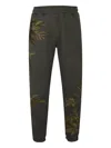 Only The Blind Verdant Forest Embroidered Sweatpants In Green