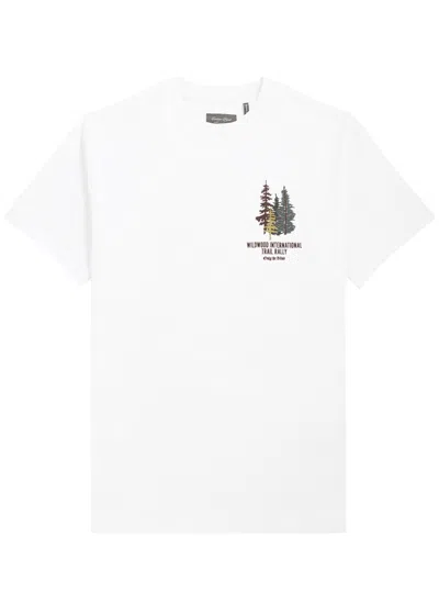 Only The Blind Wildwood Printed Cotton T-shirt In White