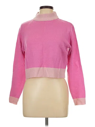 Pre-owned Only Turtleneck Sweater In Pink