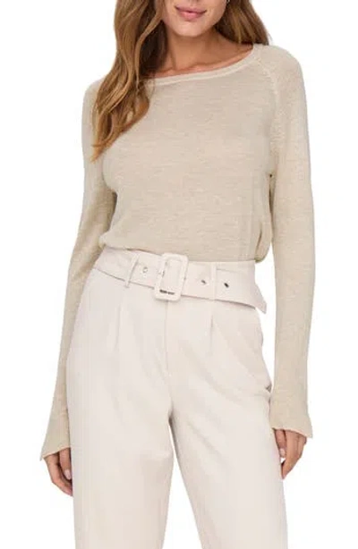 Only Vienna Long Sleeve Knit T-shirt In Gray