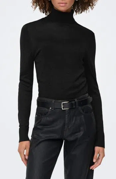 Only Vienna Long Sleeve Knit Top In Black