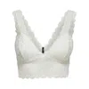 Only White Polyester Bra In White