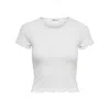 Only White Polyester T-shirt In White
