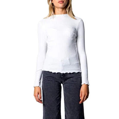 Only White Polyester Turtleneck