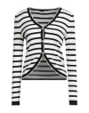 Only Woman Cardigan White Size M Viscose, Nylon In Multi