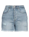 Only Woman Denim Shorts Blue Size Xs Cotton, Elastane In Blue