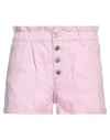 Only Woman Denim Shorts Pink Size L Cotton In Pink