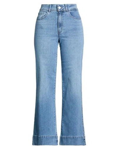 Only Woman Jeans Blue Size 29w-32l Cotton, Polyester, Viscose, Elastane