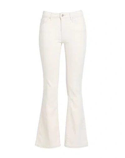 Only Woman Jeans Cream Size Xl-32l Cotton, Elastomultiester, Elastane In White