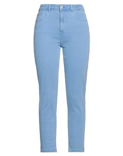 Only Woman Jeans Sky Blue Size 29w-32l Cotton, Elastane