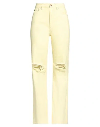 Only Woman Jeans Yellow Size 30w-32l Cotton