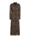 Only Woman Maxi Dress Light Brown Size M Recycled Polyester, Polyester In Brown
