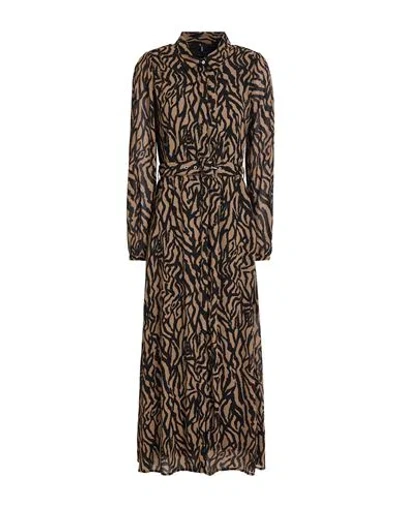 Only Woman Maxi Dress Light Brown Size M Recycled Polyester, Polyester