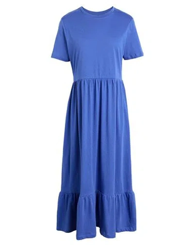 Only Woman Midi Dress Bright Blue Size Xl Cotton