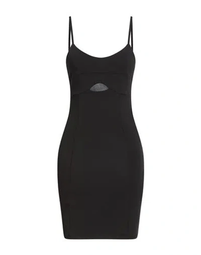 Only Woman Mini Dress Black Size M Cotton, Elastane