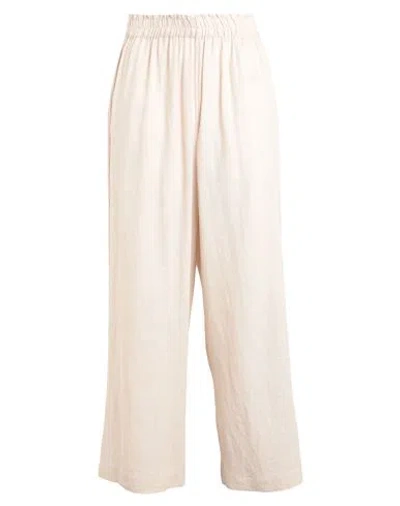 Only Woman Pants Beige Size Xl-30l Livaeco By Birla Cellulose, Linen