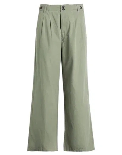 Only Woman Pants Sage Green Size Xl-32l Cotton