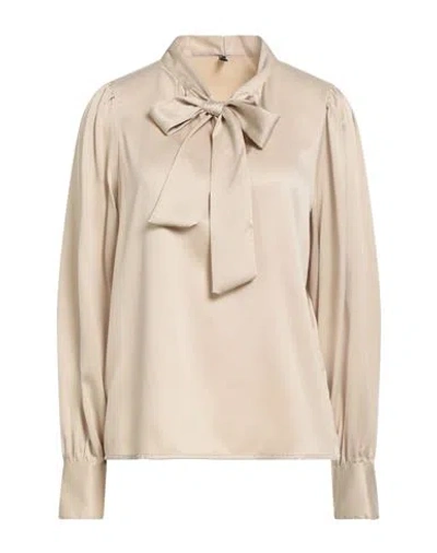 Only Woman Shirt Beige Size L Recycled Polyester, Polyester In Sand